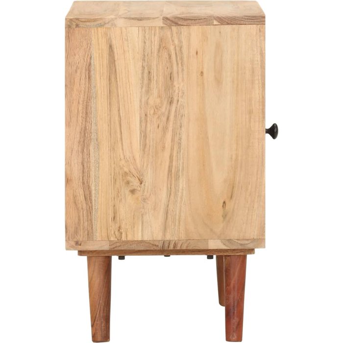 Mesita de noche 40x30x50 cm madera maciza de acacia