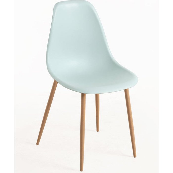Silla escandinava kerry azul cielo y natural - juego de 2