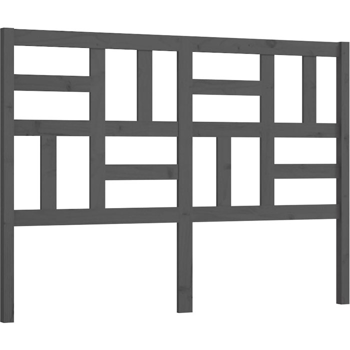 Cabecero de pino macizo gris 126x4x104 cm - comfortxl