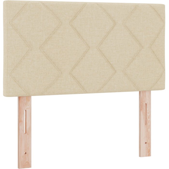 Cabecero diseño de bloques de diamante crema 80 cm tela cfw4091215
