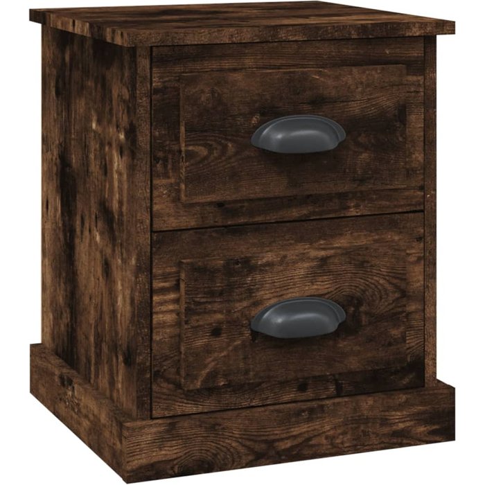 Mesita de noche madera contrachapada roble ahumado 39x39x47,5cm - comfortxl