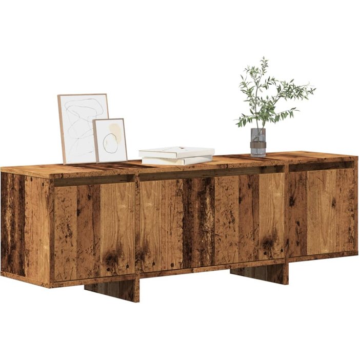 Mueble de tv madera ingeniería madera envejecida 120x30x40,5 cm vidaxl