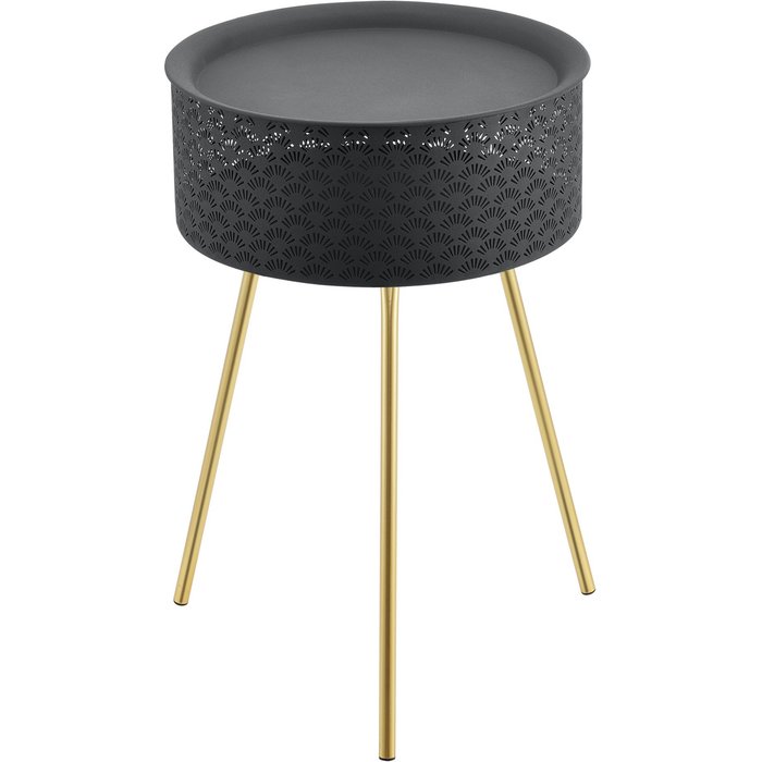 Mesa de centro negra y dorada 65 x 40 cm 03_0008439