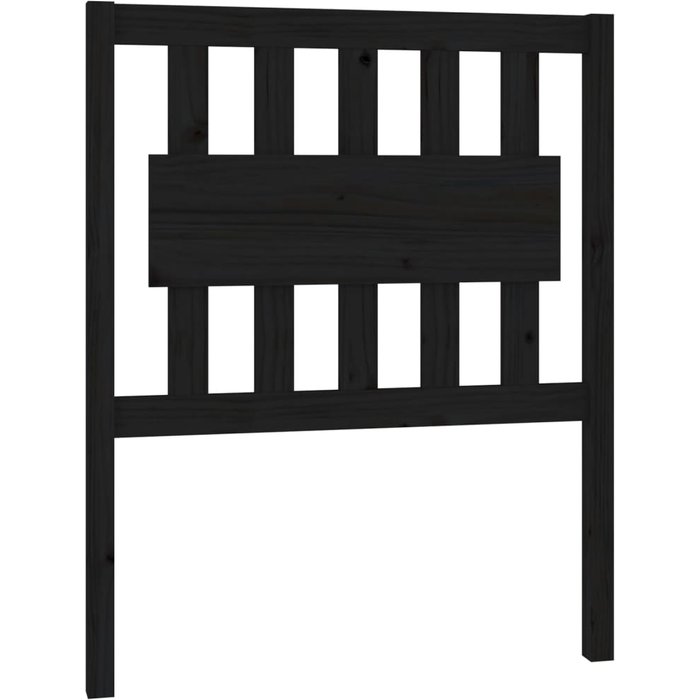 Cabecero de cama madera maciza de pino negro 80,5x4x100 cm - comfortxl