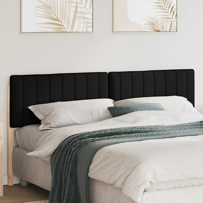 Cabecero tapizado marrón y negro 180 cm madera de pino macizo vidaxl