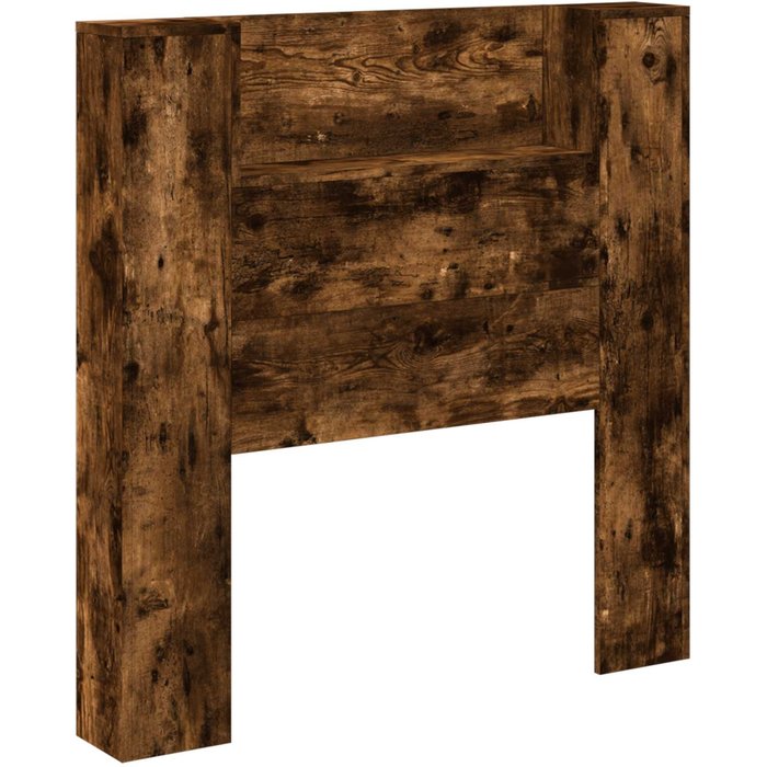 Cabecero cama - mueble cabecero con estante roble ahumado 100 x 16,5 x 103,5 cm