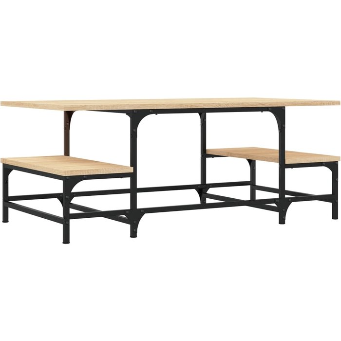 Mesa de centro madera de ingeniería roble sonoma 100x50,5x40 cm - comfortxl