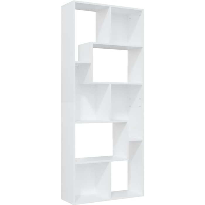 Estantería librería madera contrachapada blanco 67x24x161 cm – comfortxl
