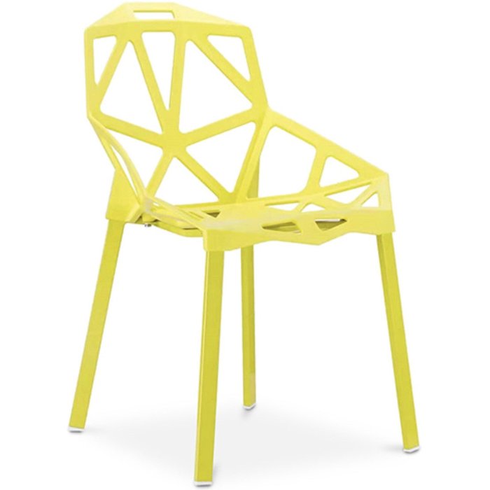 Silla spider – diseño moderno para interior y exterior-color amarillo