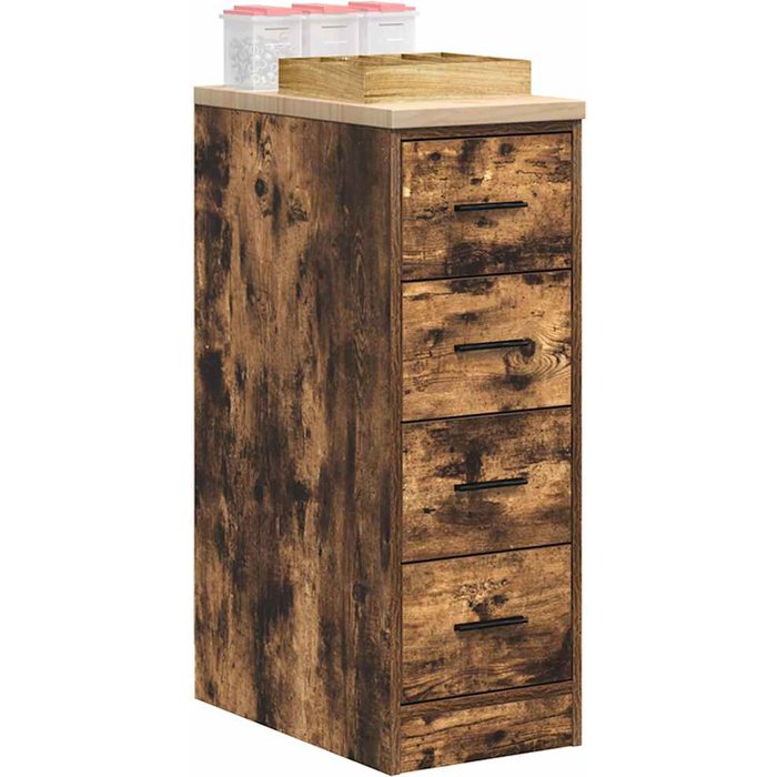 Armario de garaje roble ahumado 30x51x85 cm madera de pino