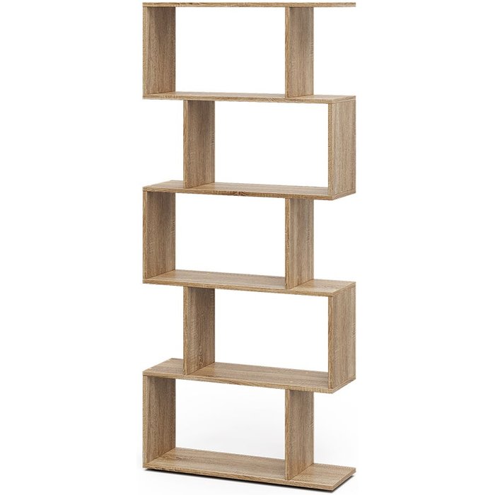 Vicco separador de ambientes levio, sonoma, 70 x 164.1 cm 5 compartimentos