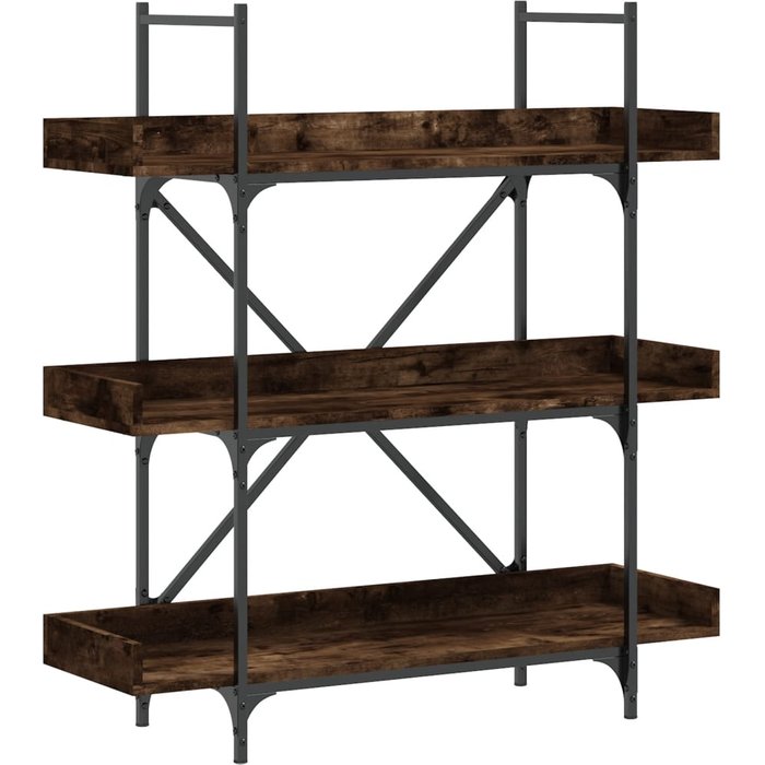 Librería 3 estantes madera ingeniería roble humo 100x33x108,5cm – comfortxl