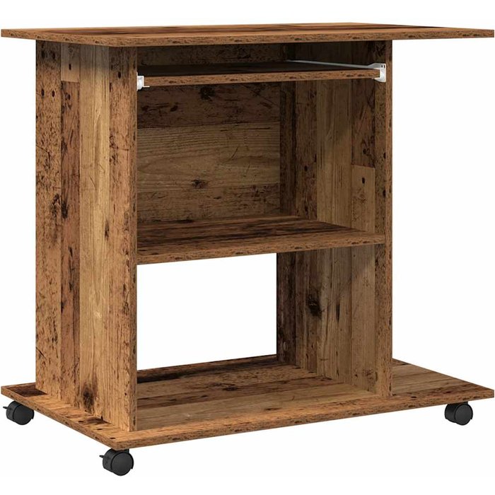 Mesa de ordenador madera contrachapada madera vieja 80x50x75 cm - comfortxl