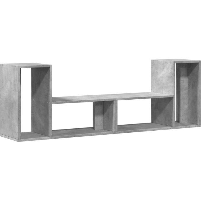 Mueble de tv de 2 piezas, laminado gris hormigón, 75x30x50 cm - comfortxl