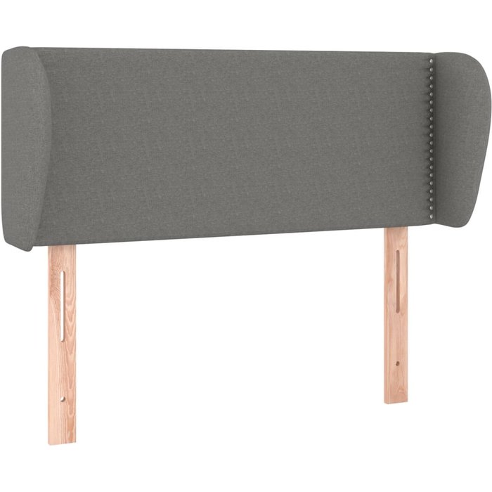 Cabecero cama - mueble cabecero de tela gris oscuro 103x23x78/88 cm