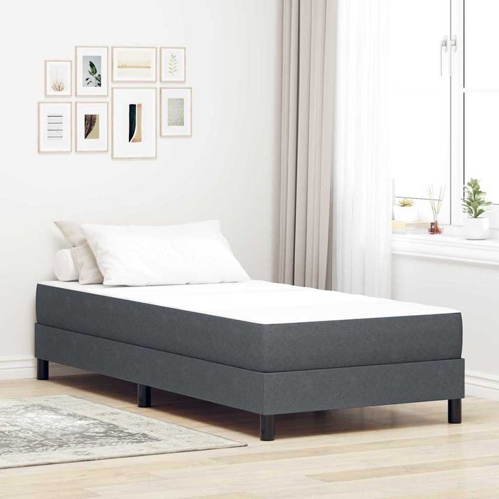 Colchón de cama con colchón gris 80 x 200 cm tela vidaxl