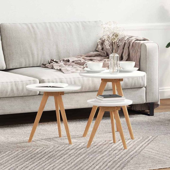 Mesa de café marrón 50 x 50 x 46 cm madera maciza de nogal