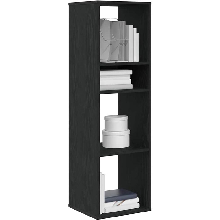 Librería negra 34x31x112 cm madera contrachapada