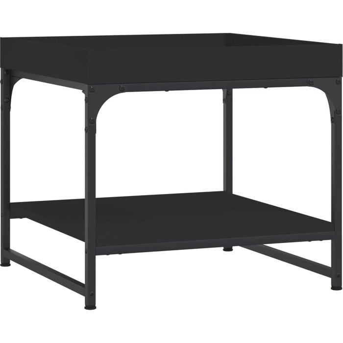 Mesa de centro madera de ingeniería negro 49,5x49,5x45 cm - comfortxl