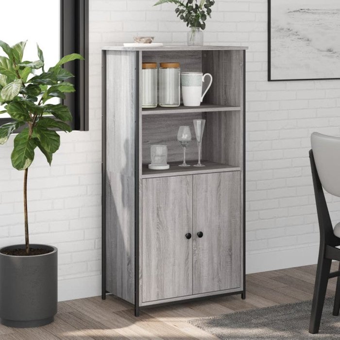 Vidaxl aparador alto madera contrachapada sonoma gris 62x36x121,5 cm