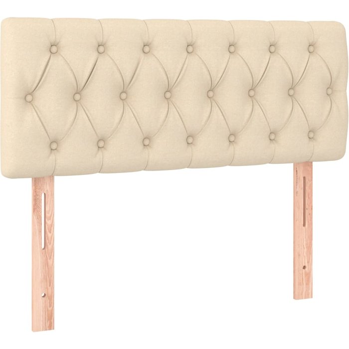 Cabecero cama - mueble cabecero de tela color crema 90x7x78/88 cm