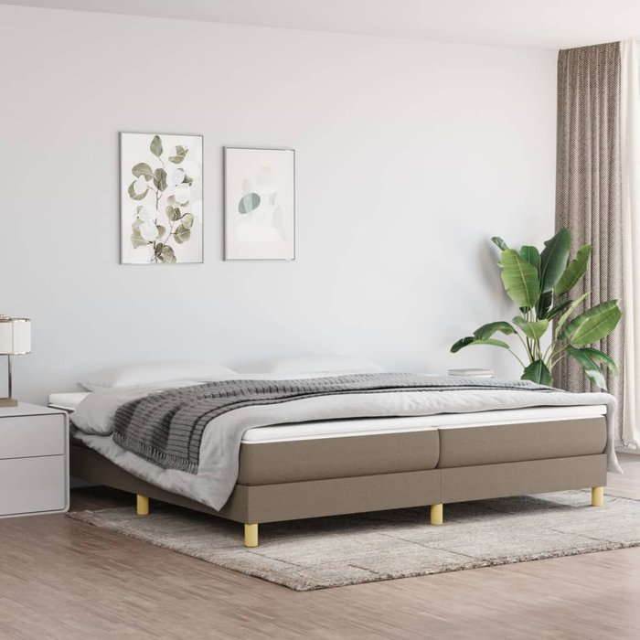 Maison exclusive - estructura de cama con somier tela gris taupe 200x200 cm