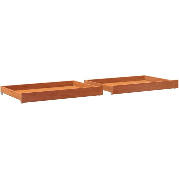 Cajones de sofá cama 2 uds madera maciza de pino marrón cera