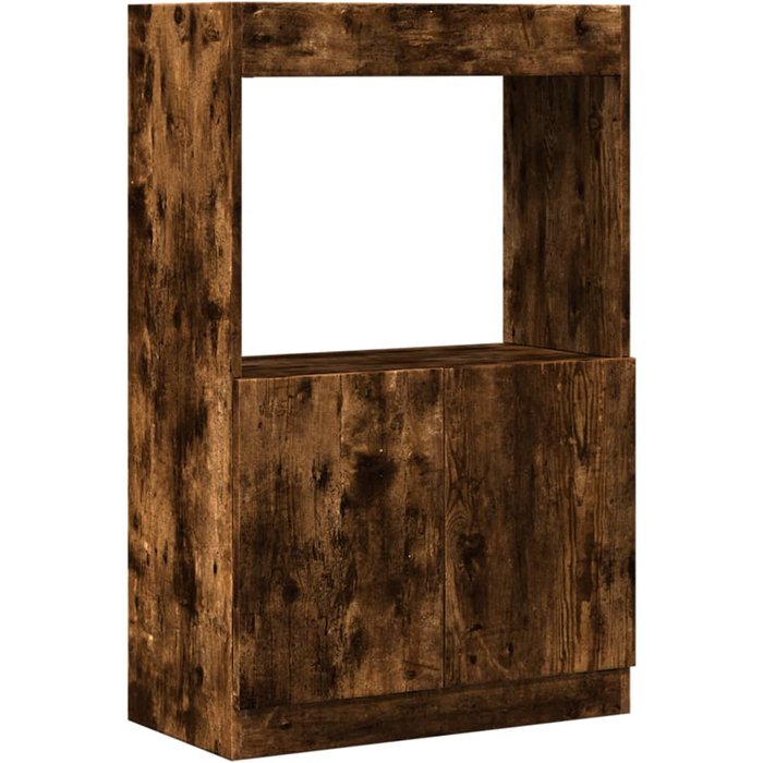 Aparador de madera de ingeniería roble ahumado 63x33x100 c – comfortxl