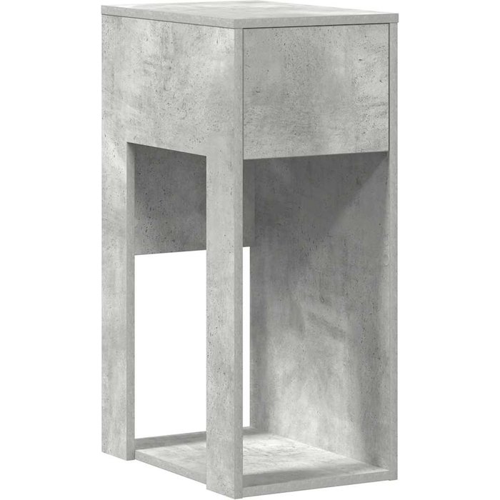 Torre de ordenador con cajón gris cemento 30x44x74 cm - comfortxl