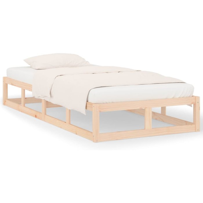 Estructura de cama de madera maciza 90x200 cm — comfortxl