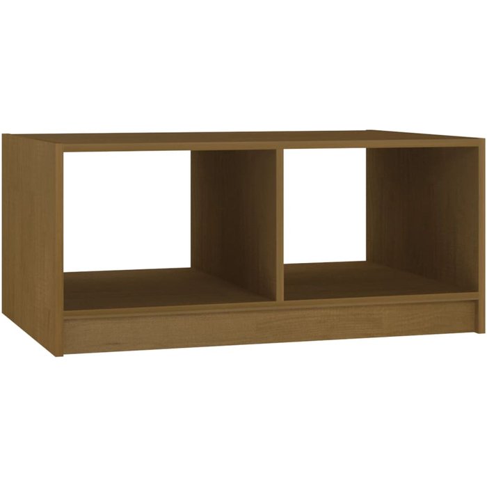 Mesa de centro de pino macizo color marrón miel 75x50x33,5 cm - comfortxl