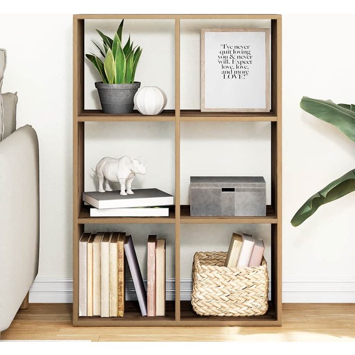 Maison exclusive - librería divisora madera roble artisan 69,5x29x103,5 cm