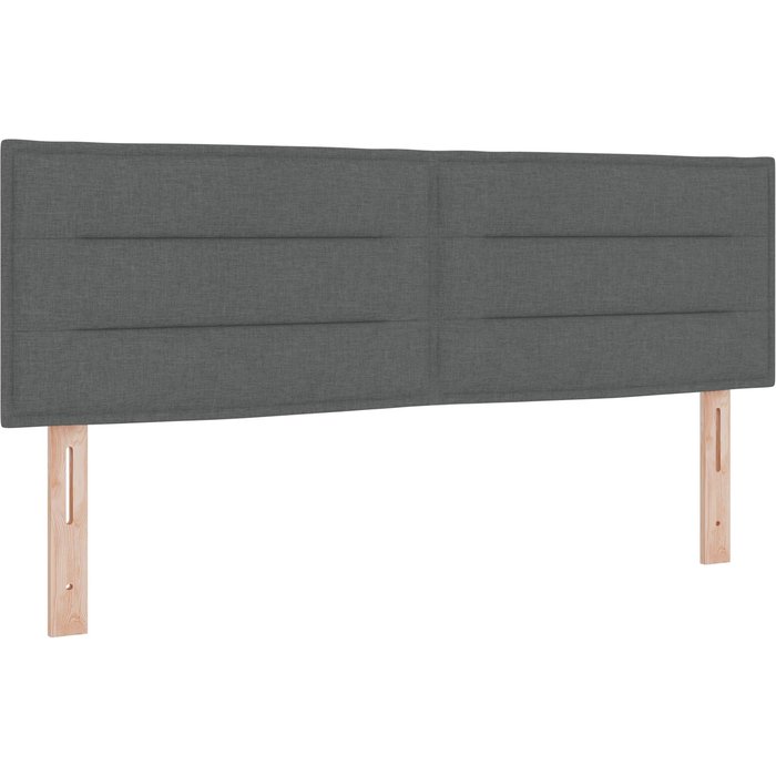 Cabecero diseño de líneas gris oscuro 140 cm tela cfw2380561