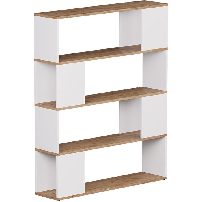 Vicco separador de ambientes eneos, roble blanco/dorado, 100 x 124.5 cm