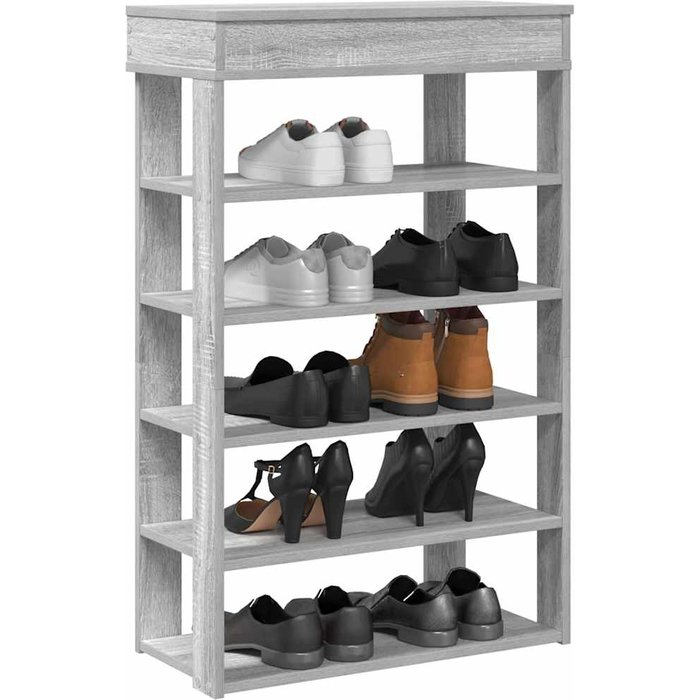 Maison exclusive - mueble zapatero madera de ingeniería gris sonoma 60x30x98 cm