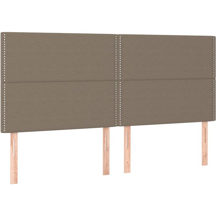 Cabecero de cama - mueble cabecero color topo 180x5x118/128 cm tela