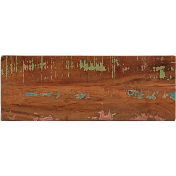 Tablero rectangular de 90x40x3,8 cm fabricado en madera maciza reciclada.