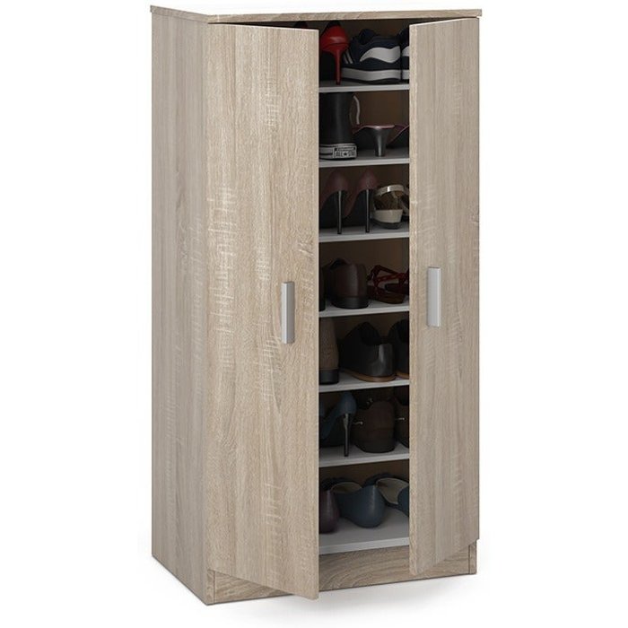 Zapatero armario de 2 puertas ciroc- roble canadian