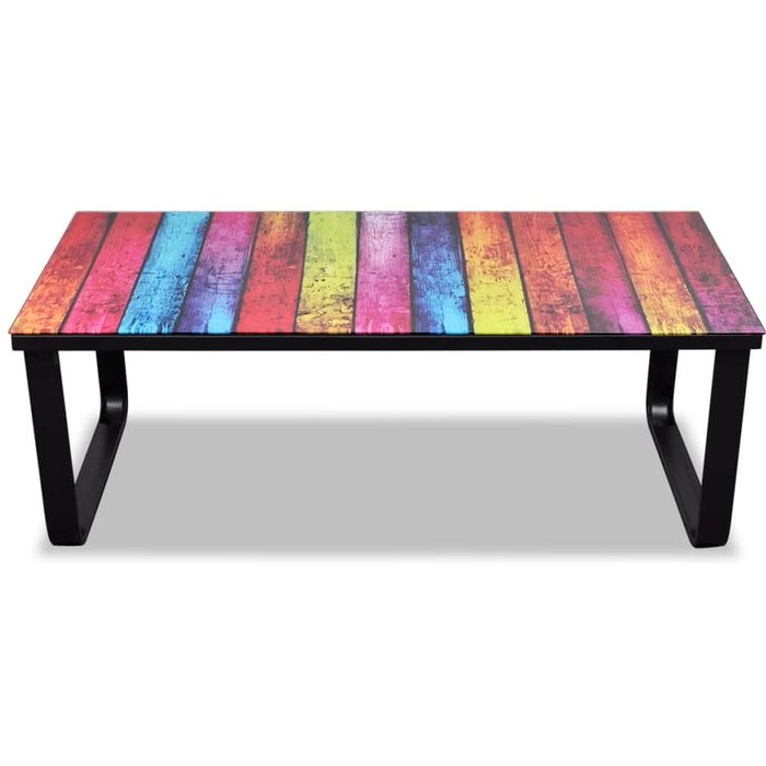 Mesa de centro con superficie con estampado de arco iris - comfortxl