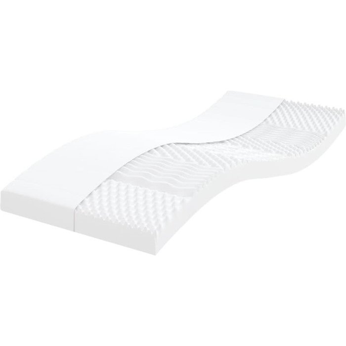 Colchón de espuma de 7 zonas dureza 20 ild blanco 80x200 cm vidaxl
