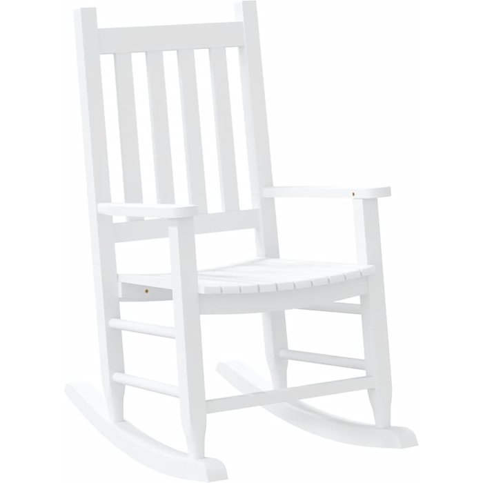 Mecedora para niños madera maciza de álamo blanca cfw380835