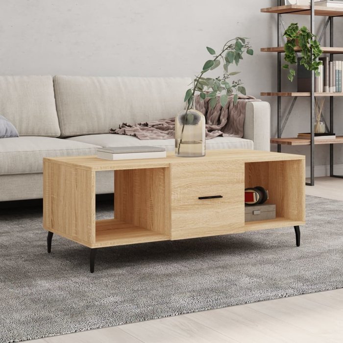 Maison exclusive - mesa de centro madera contrachapada roble sonoma 102x50x40 cm
