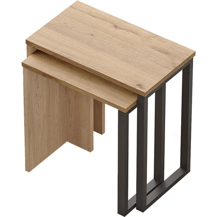 Mesa nido (2 piezas) on7-s nogal