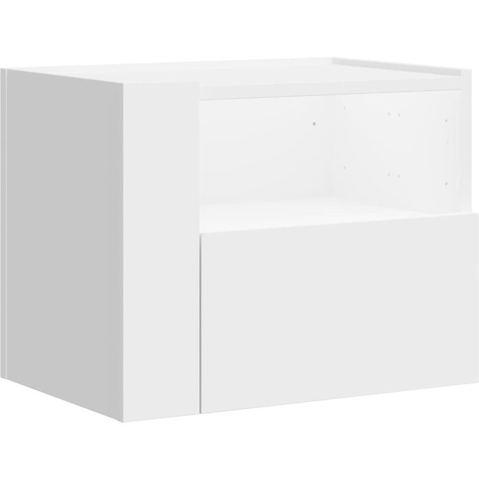 Mesita de noche,mesilla de noche de pared blanco 45x30x35 cm cfw448843