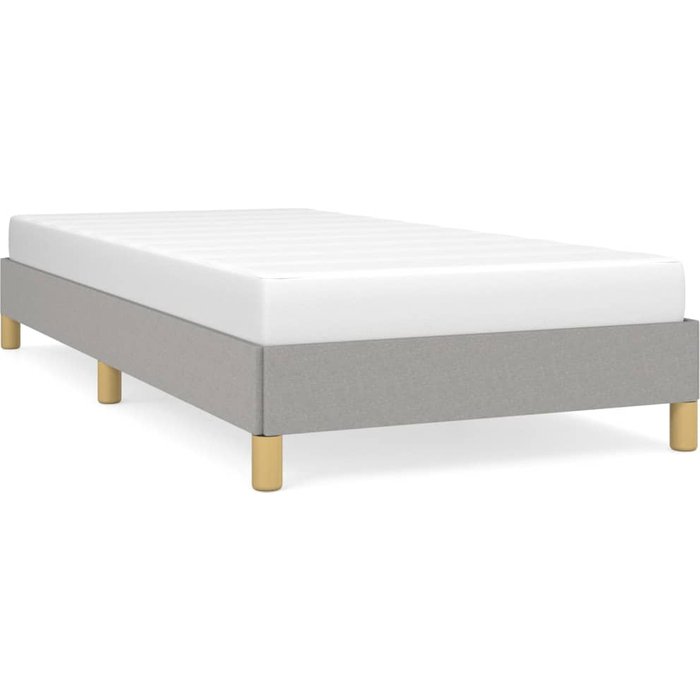 Estructura de cama sin colchón tela gris claro 90x200 cm — comfortxl
