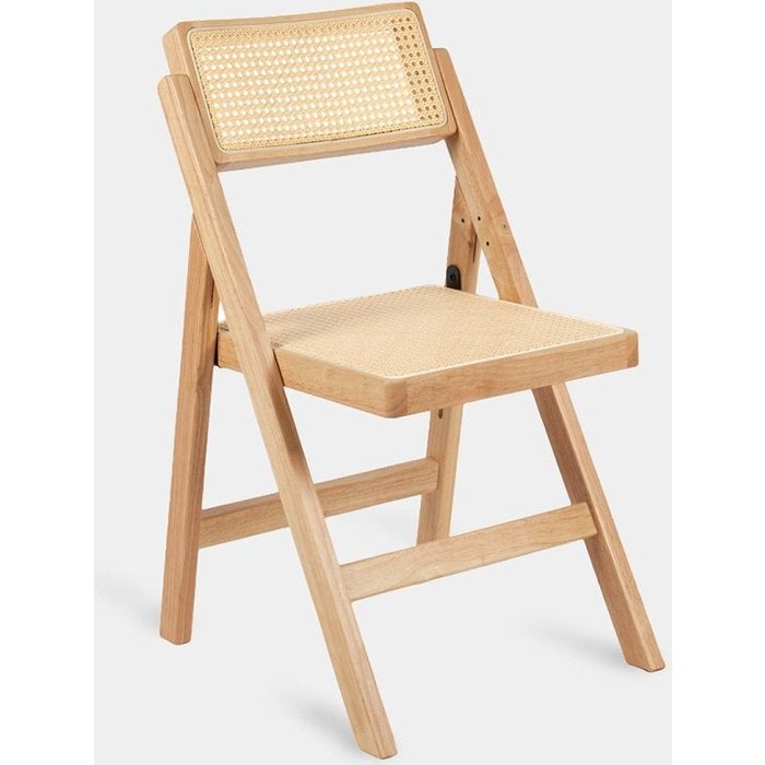 Silla de comedor de madera natural 46x82 cm