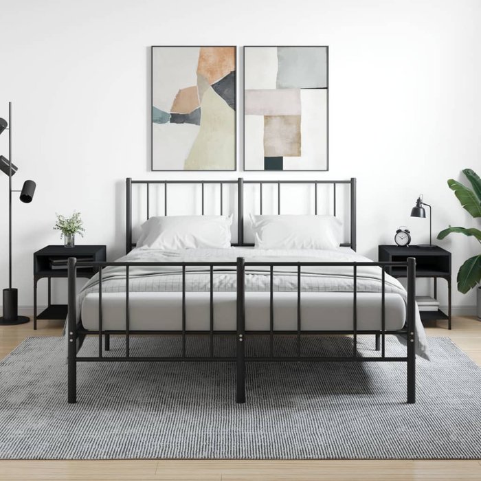 Maison exclusive - mesitas de noche 2 uds madera de ingeniería negro 40x41x50 cm