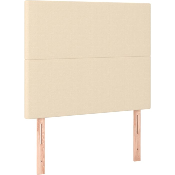 Cabecero de cama - mueble cabecero de tela color crema 100x5x118/128 cm