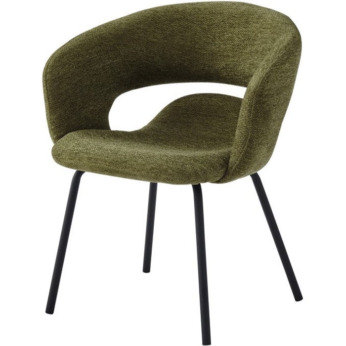 Sillón de mesa de tela luxury kaki