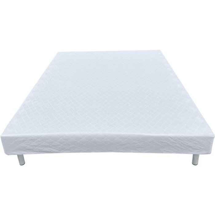 Somier tapizado de láminas 90x190cm con patas para cama individual